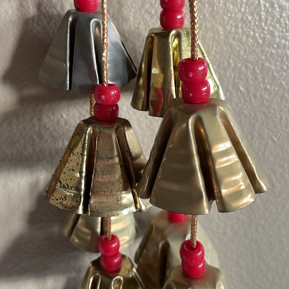 Vintage Door Bell Hanging Christmas Decor soup Can Lid Old Christmas Bells - Picture 3 of 7